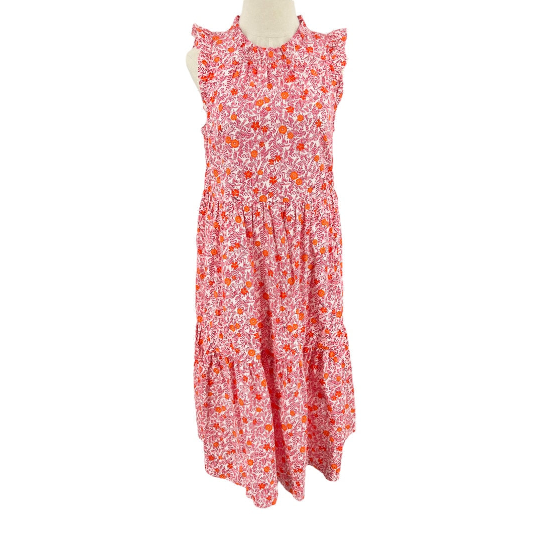 J Crew Womens Size 4 L4951 Floral Print Ruffle Sleeveless online Dress