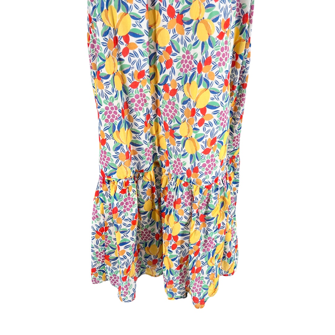 J. Crew Ruffle Tiered Maxi Cover-Up Floral Print Dress