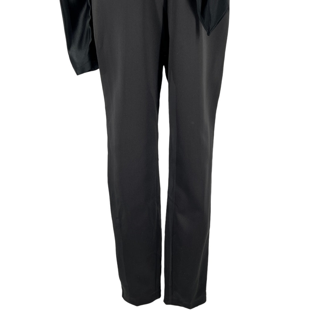 House of CB Willow Black Satin Jumpsuit