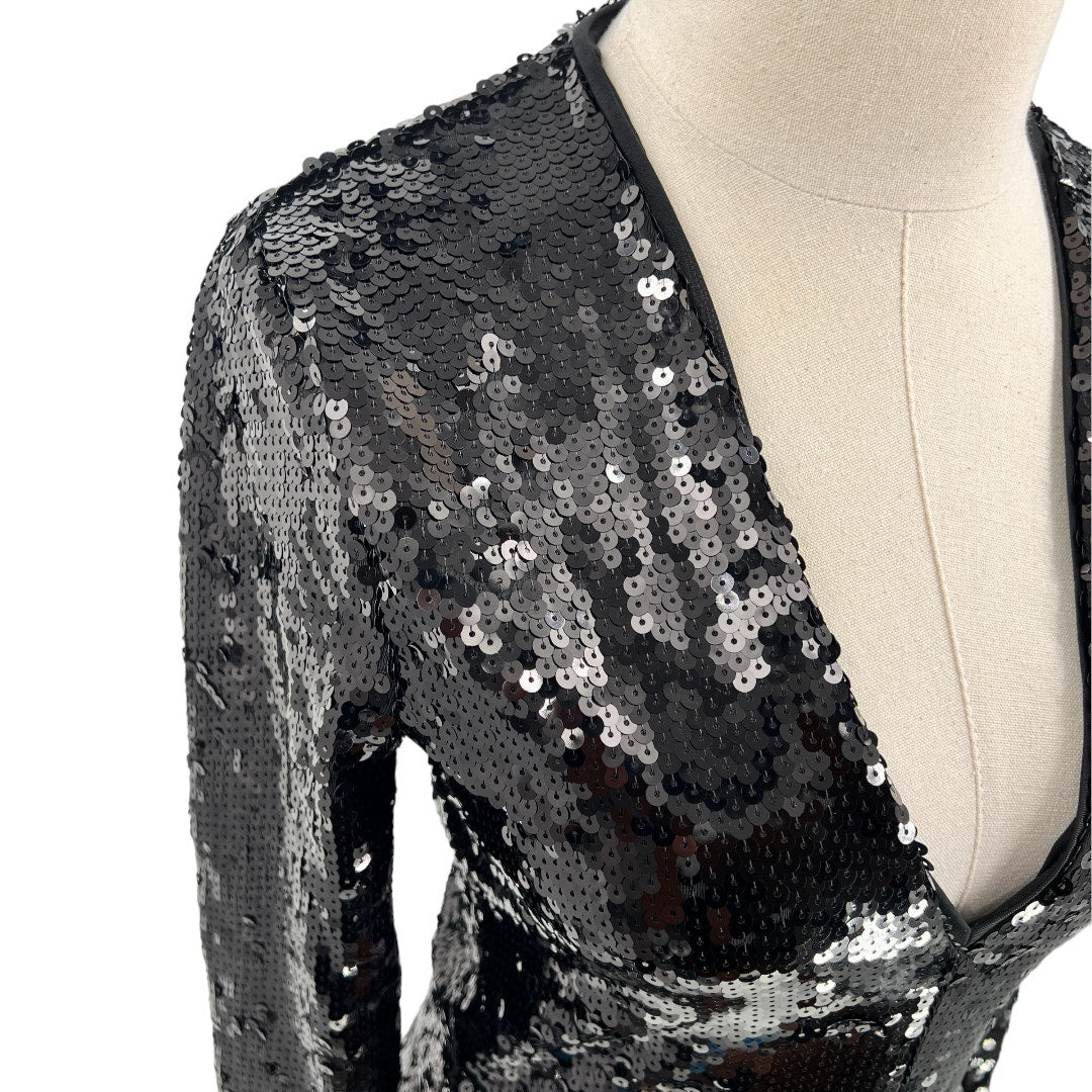 Good American Black Sequin Jumpsuit