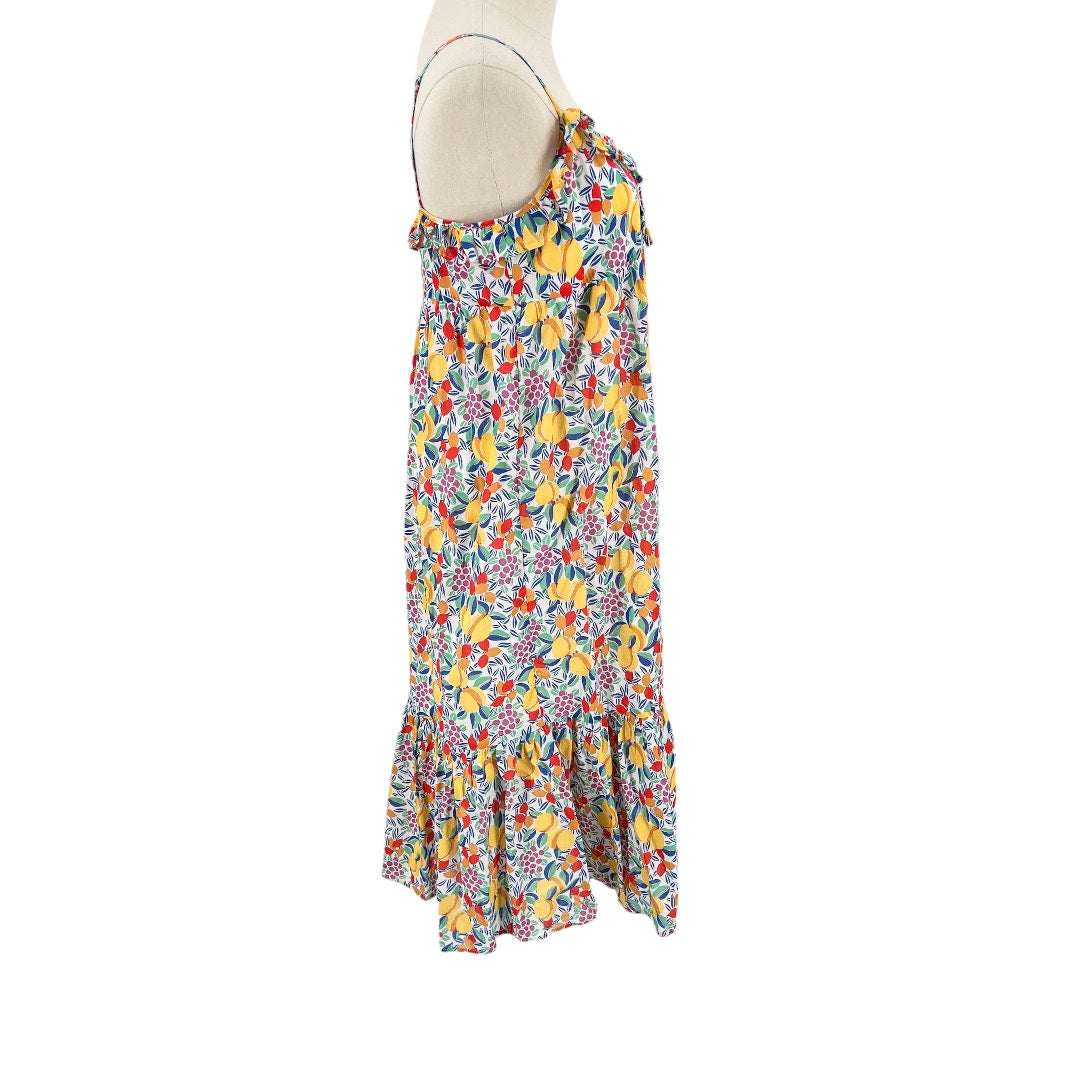 J. Crew Ruffle Tiered Maxi Cover-Up Floral Print Dress