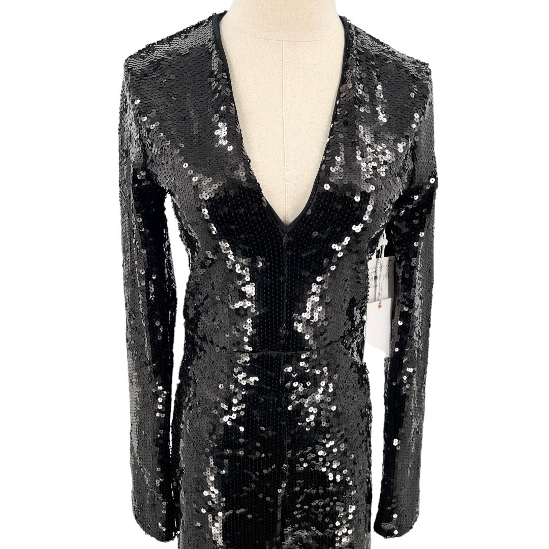 Good American Black Sequin Jumpsuit