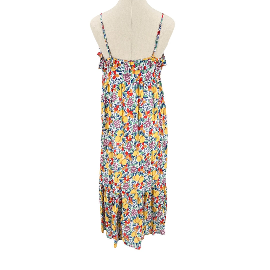 J. Crew Ruffle Tiered Maxi Cover-Up Floral Print Dress