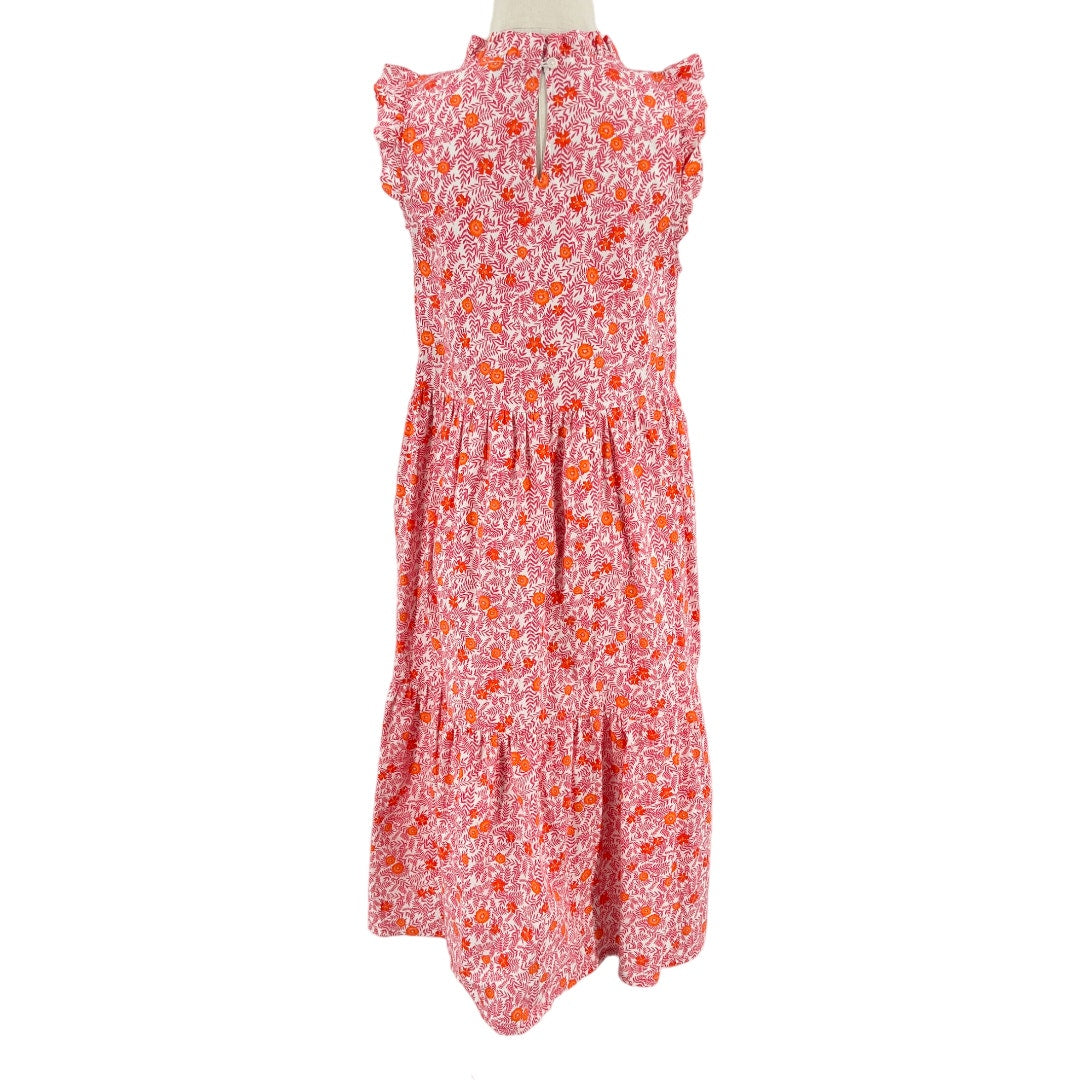 J. Crew Tiered Ruffle Sleeveless Floral Print Midi Dress