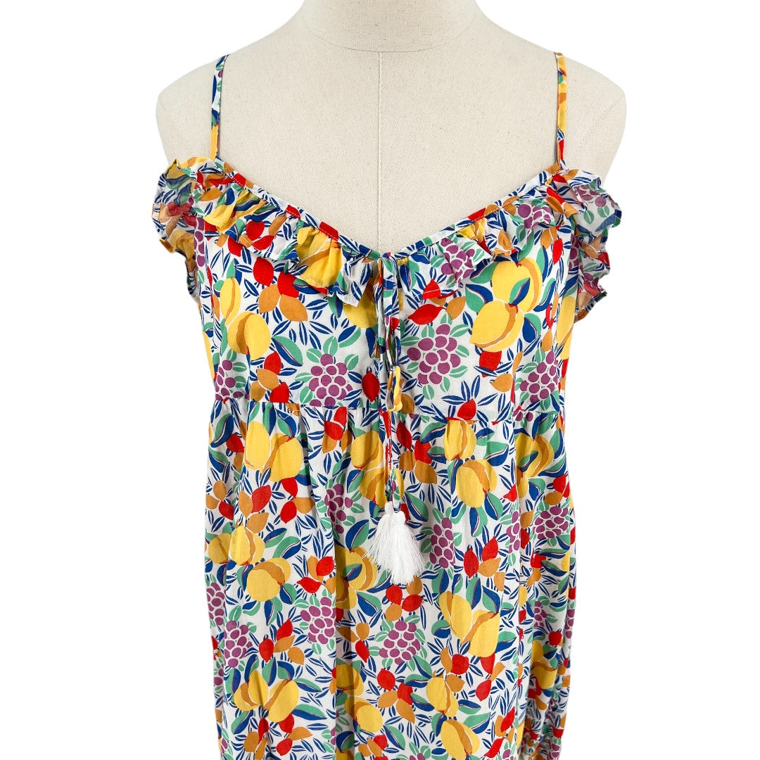 J. Crew Ruffle Tiered Maxi Cover-Up Floral Print Dress